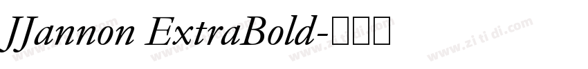 JJannon ExtraBold字体转换